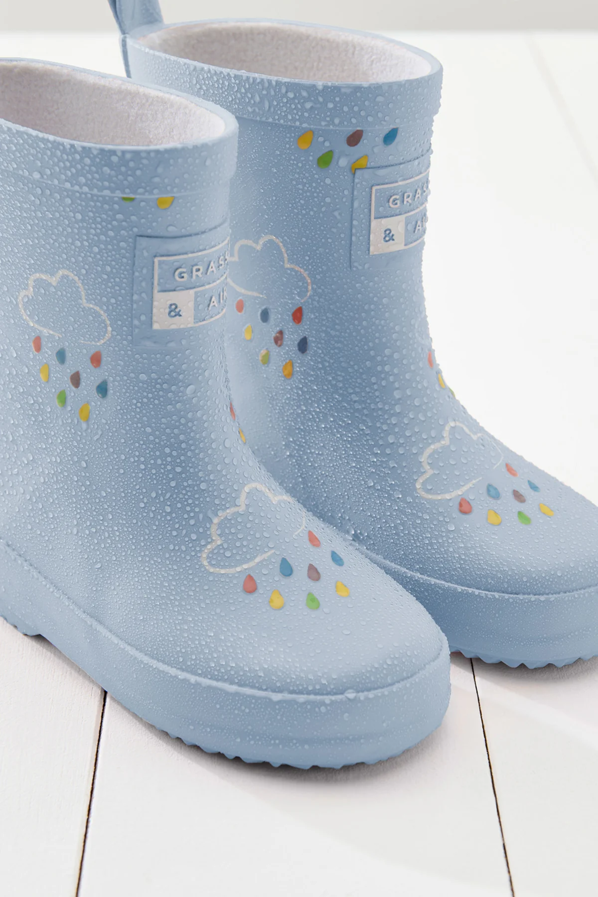 Stivali da pioggia color rivelatore azzurro per bambini piccoli - immagine 2